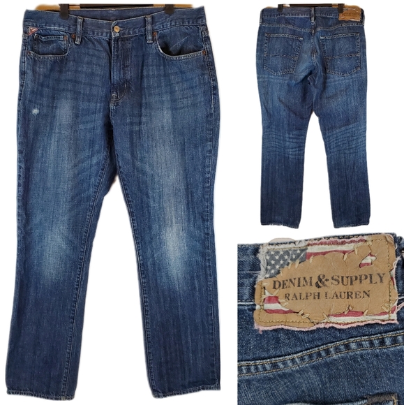 Denim & Supply Ralph Lauren Other - Ralph Lauren Denim & Supply Slouch Fit Straight Leg Denim Jeans Pants 36x30 Mens